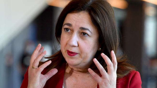 Queensland Premier Annastacia Palaszczuk is at a political crossroads with her Covid strategy. Photo John Gass