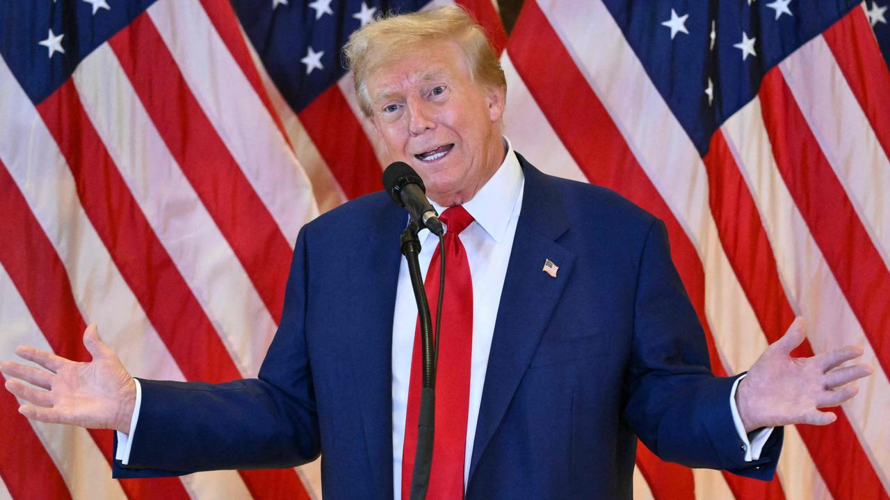 Former US President and Republican presidential candidate Donald Trump speaks at Trump Tower in New York at a press conference after being found guilty on May 31. Picture: Angela Weiss/AFP