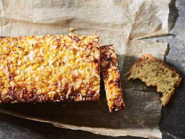 Sweet corn and sour cream loaf.