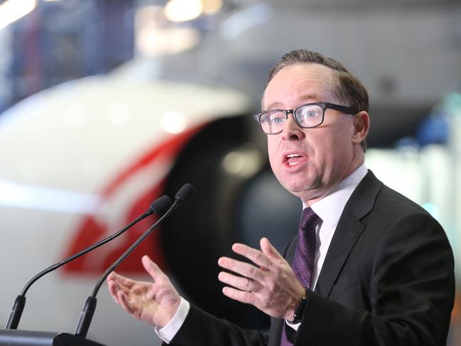 G'Day USA 2017 ceremony at QANTAS, Mascot. QANTAS boss Alan Joyce. Photo: Bob Barker.