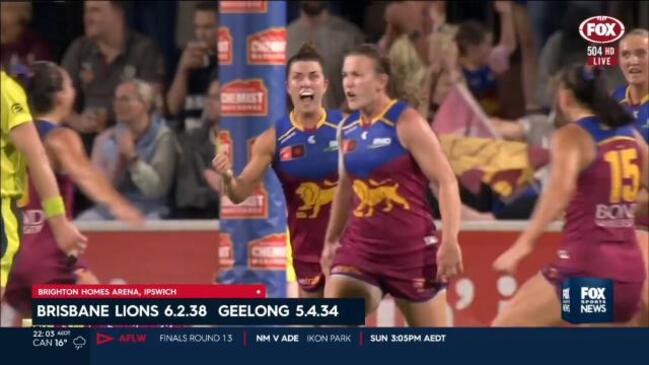 Brisbane Lions hold off Geelong Cats to reach AFLW final