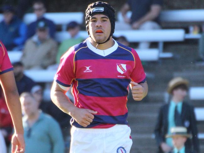 Angus Tagicakibau. GPS First XV rugby action between BBC and BSHS.