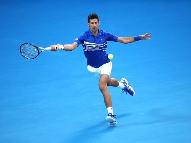 Novak Djokovic put on an exhibition on Rod Laver Arena.