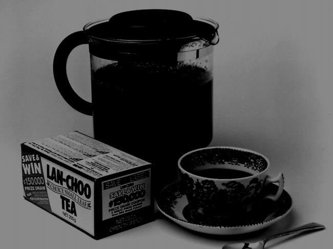 Checkout. Lan Choo tea. 23 September 1994.Advertising / Food