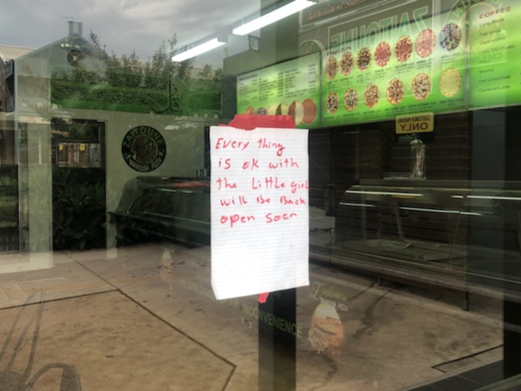 The lebanese bakery in Camden which saw a 7yo girl partially amputate her hand.