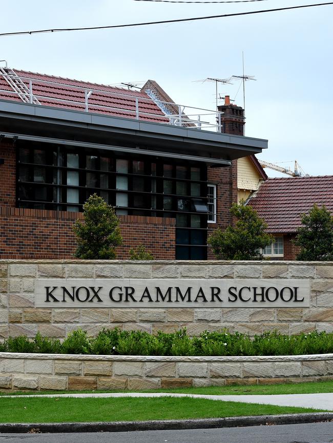 Knox Grammar School at Wahroonga. Picture: AAP