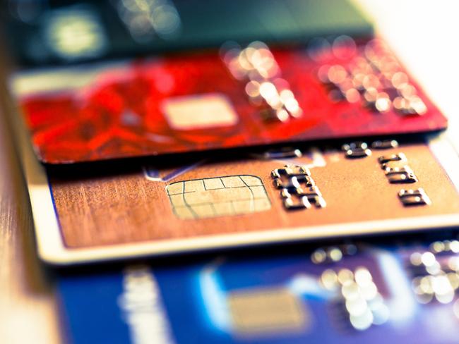 Stock image of bank cards.
