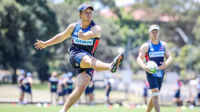 Mack Mason at Waratahs training on Kippax Oval.