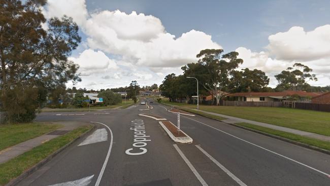 The stolen care crashed on Copperfield Dr, Ambarvale and the occupants left the scene. Picture: Google Maps