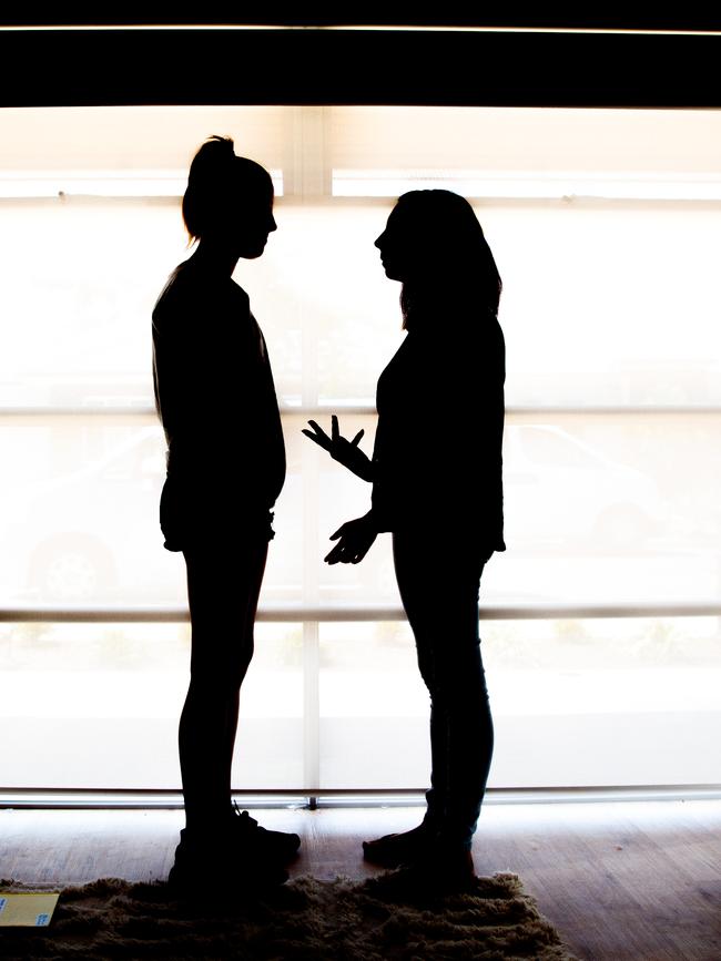 The Year 8 schoolgirl and her mother. Picture: Matt Turner