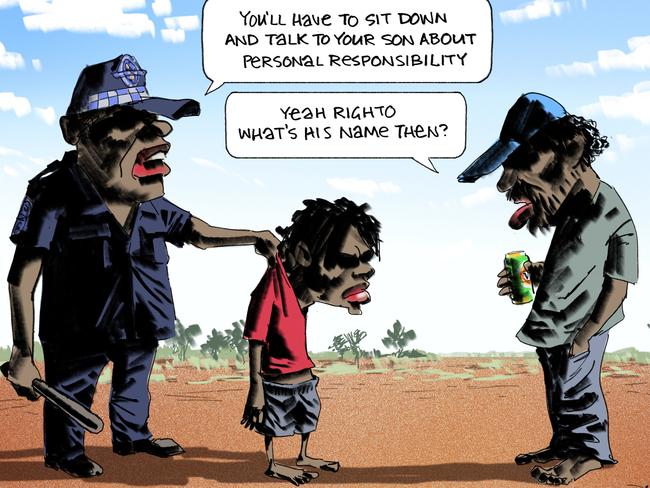 Bill Leak Letters Page cartoon for 04-08-2016.Keywords: 18c complaintVersion:  (Original)COPYRIGHT: The Australian's artists each have different copyright agreements in place regarding re-use of their work in other publications.Please seek advice from the artists themselves or the Managing Editor of The Australian regarding re-use.