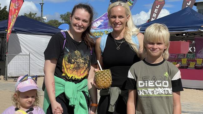 Aurora, Olivia, Rebbecca and Harper Mills enjoy People's Day at the 2024 Gympie Show.