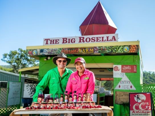 CC Diaz Petersen (left) and her husband, Greg Petersen (right) had setback after setback in 2022, but persevered through it all and are now gearing up for their seventh annual Rosella Field Day. Photo: Supplied