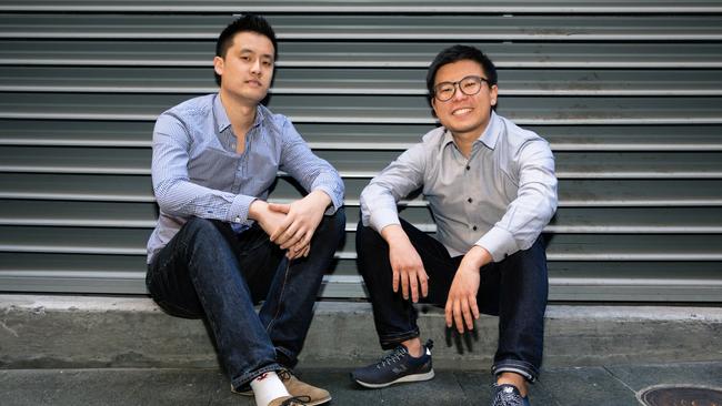 Airtasker founders Jonathan Lui (left) and Tim Fung.