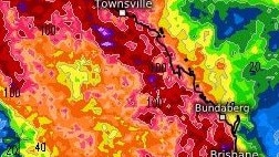 Amateur storm chaser Tim's Severe Weather has predicted monsoonal weather throughout the southeast over the next 14 days. Picture: Tim's Severe Weather