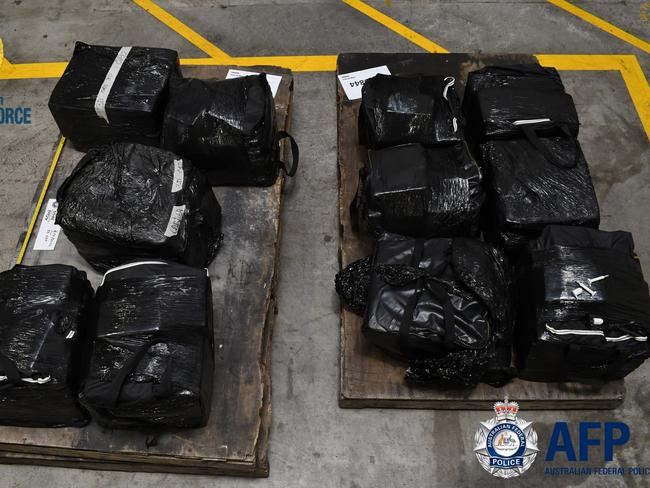 Investigators pulled the cocaine from two shipping containers that arrived at Sydney’s Port Botany.