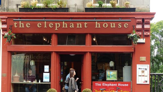 The Elephant House cafe in Edinburgh, birthplace of JK Rowling's Harry Potter novels.