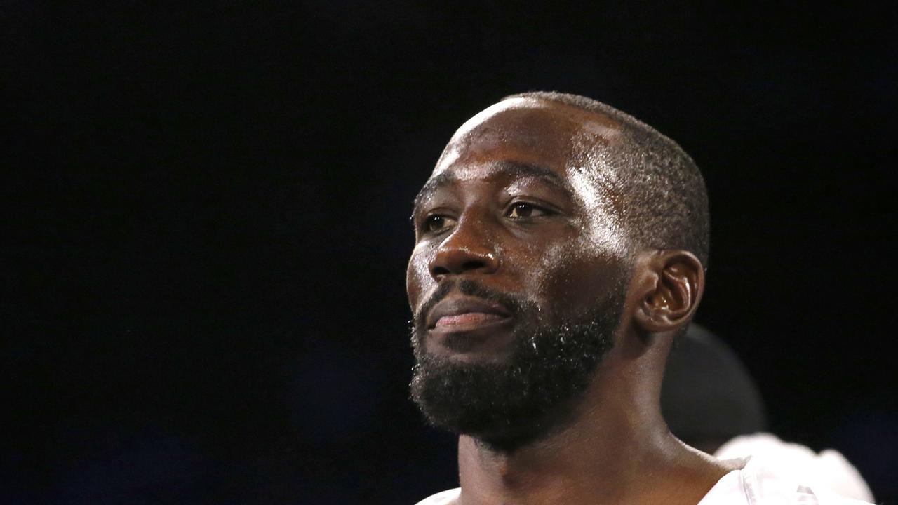 LAS VEGAS, NEVADA - NOVEMBER 20: WBO champion Terence Crawford waits for the start of a welterweight title fight against Shawn Porter at Michelob ULTRA Arena on November 20, 2021 in Las Vegas, Nevada. (Photo by Steve Marcus/Getty Images)