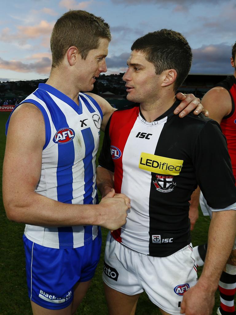 Nick Dal Santo and Leigh Montagna. Pic: Michael Klein. Saturday July 12, 2014