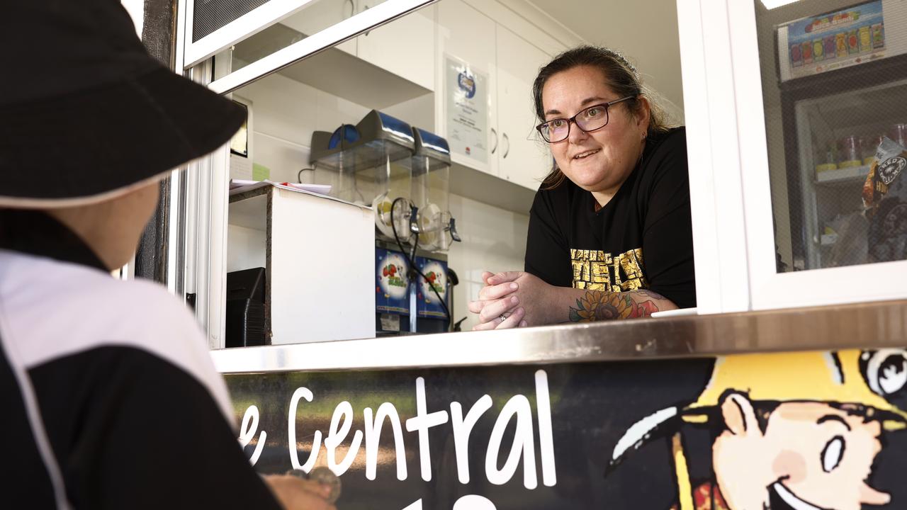 Broken Hill Public School canteen operator Donna Singleton had to throw out hundreds of dollars worth of food. Picture: Richard Dobson