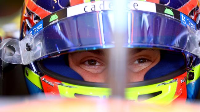 BAKU, AZERBAIJAN - APRIL 28: Oscar Piastri of Australia and McLaren prepares to drive in the garage during practice ahead of the F1 Grand Prix of Azerbaijan at Baku City Circuit on April 28, 2023 in Baku, Azerbaijan. (Photo by Alex Pantling/Getty Images)