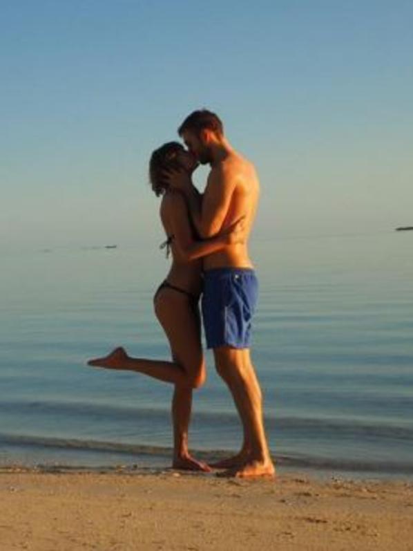 Their one-year anniversary holiday in March. Picture: Instagram