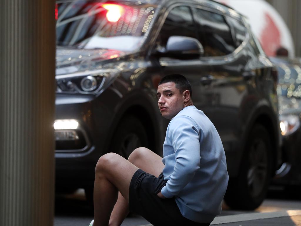 About 4.30pm on Friday (14 May 2021), officers from the Redfern Region Enforcement Squad stopped a Toyota Camry near the intersection of Lime and Shelley Streets, Barangaroo, and seized cash, a mobile phone and car keys. The driver Blake Button, 28, (pictured) from Rydalmere was arrested. Picture: Jonathan Ng