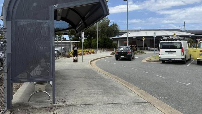 The alleged assault took place at the bus stop near Nerang train station. Picture: Ai Zhou.