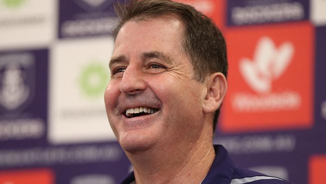 Fremantle coach Ross Lyon has one more year left on his contract. Picture: Getty Images