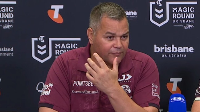 Seibold wasn't happy. Photo: Fox Sports