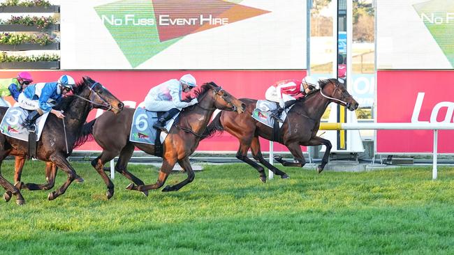 Thursday’s Cranbourne meeting has been transferred to Pakenham’s synthetic track. Picture: Scott Barbour / Racing Photos