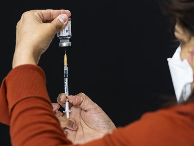 Up to 97 per cent of NSW health workers have received at least one jab. Picture: Daniel Pockett / NCA NewsWire