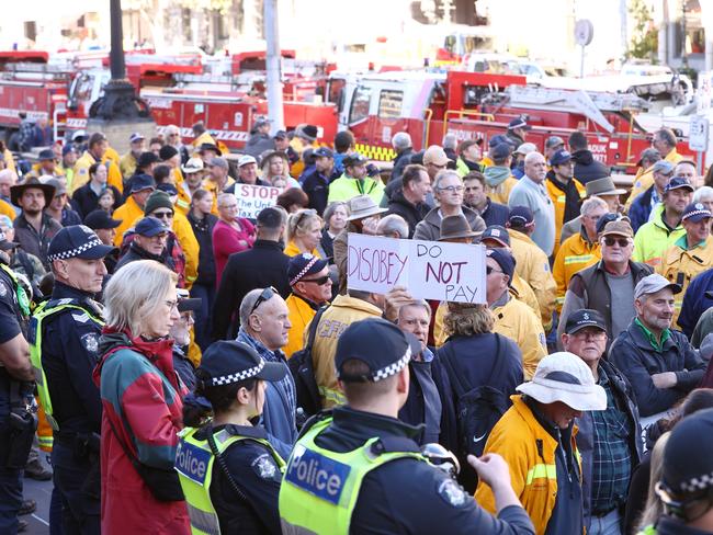 They are angry about a steep hike in the fire service levy. Picture: David Caird