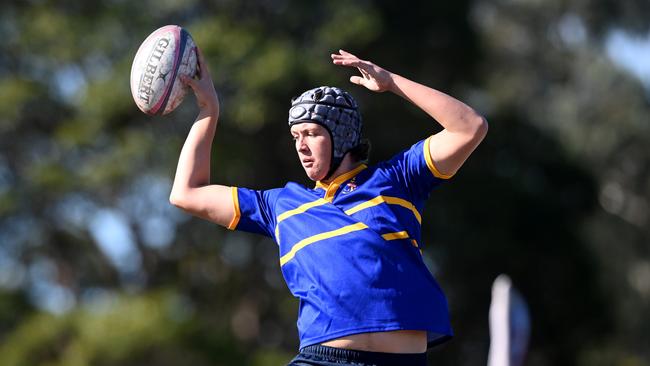 Action in the junior rugby on Tuesday.