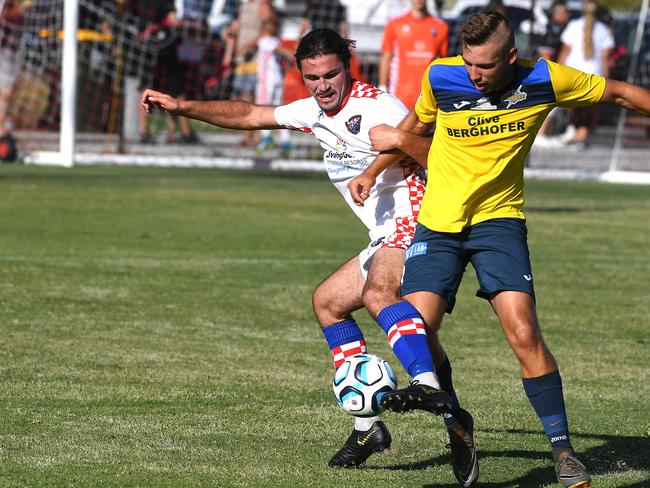 Gold Coast Knights defender Oskar Dillon in action against SWQ Thunder in February. Picture: John Gass