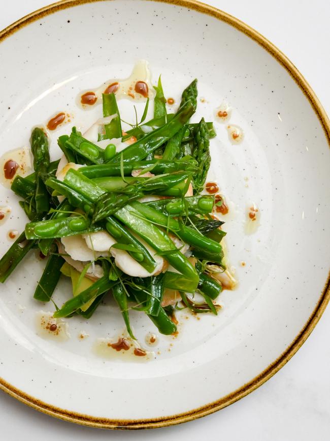 Crayfish salad with beans and asparagus at Chianti, Hutt St, Adelaide. Picture: Jack Fenby