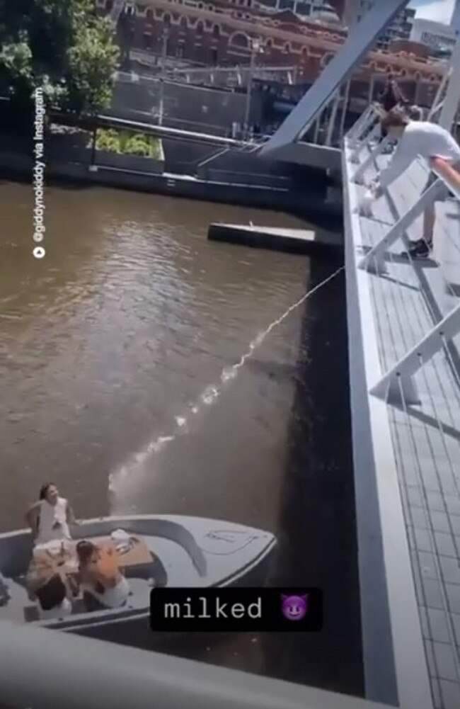 If a cruise down our poo-brown Yarra wasn’t bad enough, these poor GoBoaters had a brat douse them in milk.