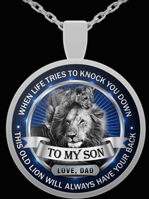 A medallion given to Blake by his dad. Picture: Facebook