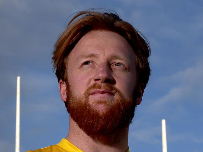 August 24 2021: Portrait pics of Eagles SANFL footballer Angus Poole. Picture: Kelly Barnes