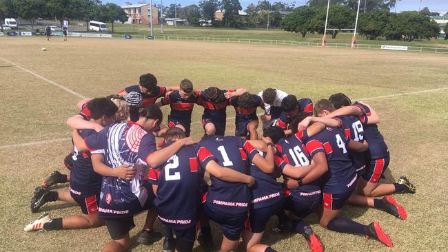 Pimpama SSC reflect prior to the match.