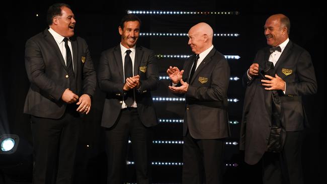 Immortals Mal Meninga, Andrew Johns, Bob Fulton and Wally Lewis.