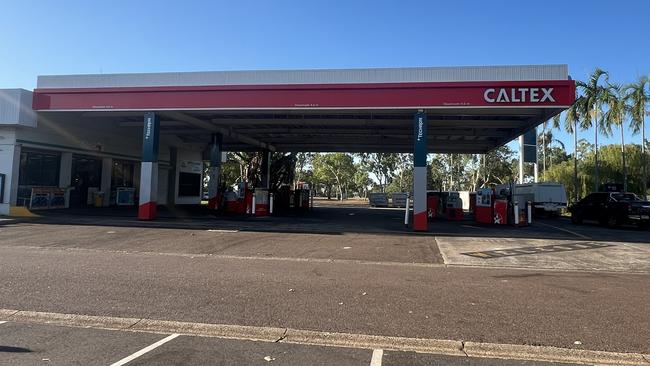 A fight broke out at a Malak service station on July 4. Picture: Harry Brill