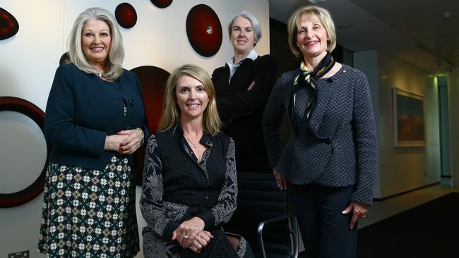 Helen Coonan, left, with Rachel Bondi, Diane Smith-Gander, and Jillian Segal. Picture: Britta Campion