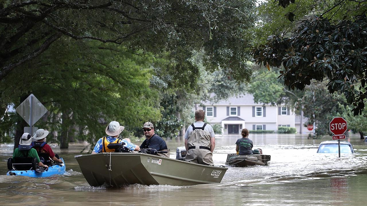 Higher ocean temperatures exacerbated the intensity of Hurricane Harvey, which flooded large parts of Texas in 2017.