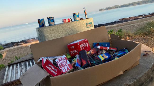 Territory Day rubbish litters East Point. Picture: Natasha Emeck.