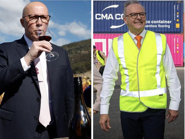 Peter Dutton and Anthony Albanese art