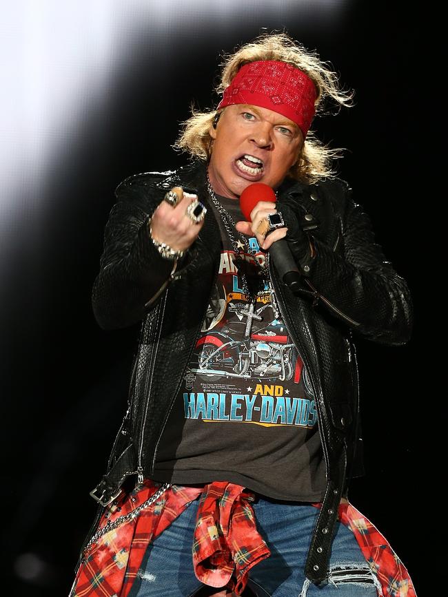 Axl Rose during his Australian tour in 2017. Picture: Getty Images