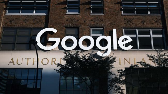 Google's offices in downtown New York. A US antitrust case accuses the giant of using anticompetitive tactics to illegally monopolise the online search and search advertising markets. Picture: AFP