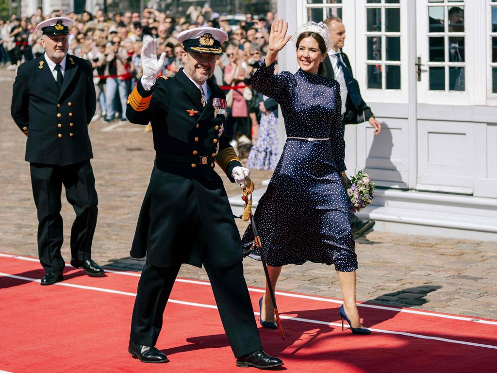 Mary and Frederik warmly engaged with the crowd. Picture: Ritzau Scanpix / AFP