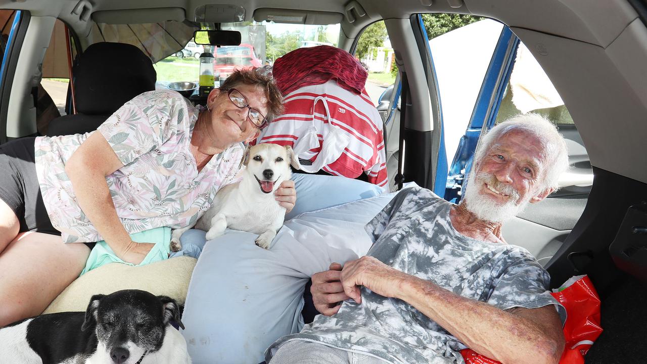 Michelle Shepherd and Gordon Lewin with Jetti and Trixie. Picture: Liam Kidston